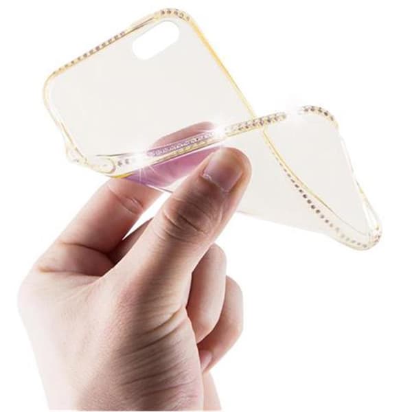 Silikondeksel til iPhone 5 / 5S / SE 2016 Beskyttelsesdeksel av fleksibelt TPU-silikon i strass design