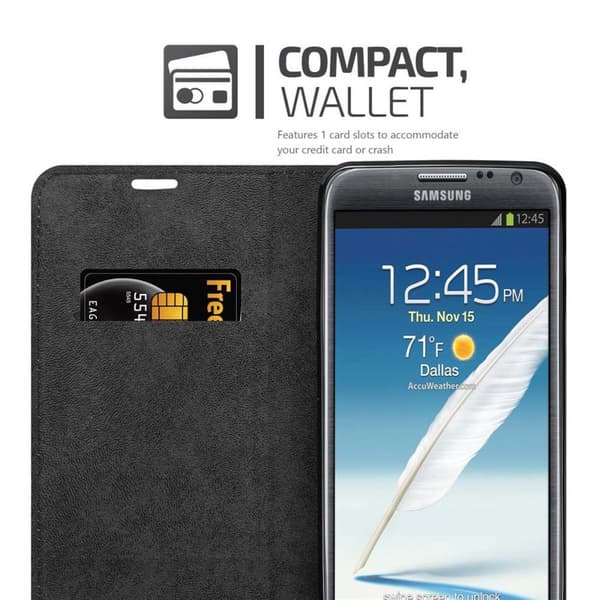 Samsung Galaxy NOTE 2 Fodral Skal Plånboksfodral Case med magnetisk stängning, ståfunktion och kortficka