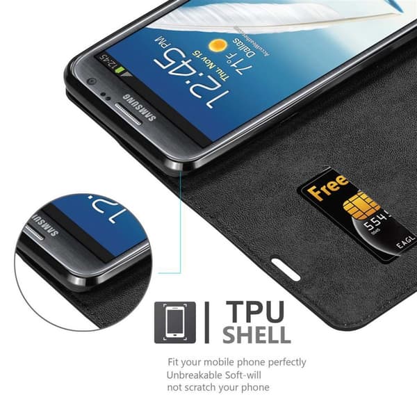 Samsung Galaxy NOTE 2 Fodral Skal Plånboksfodral Case med magnetisk stängning, ståfunktion och kortficka