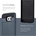 Pikkukuva 4 / 7: Samsung Galaxy S6 EDGE Suojakuori Suojakotelo hybridi Hard Case Suojaava kansi piilotettu kortti taskussa