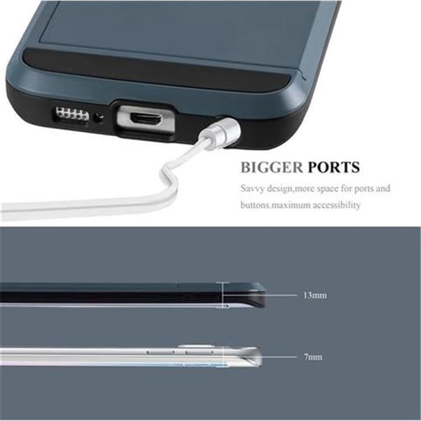 Samsung Galaxy S6 EDGE Suojakuori Suojakotelo hybridi Hard Case Suojaava kansi piilotettu kortti taskussa