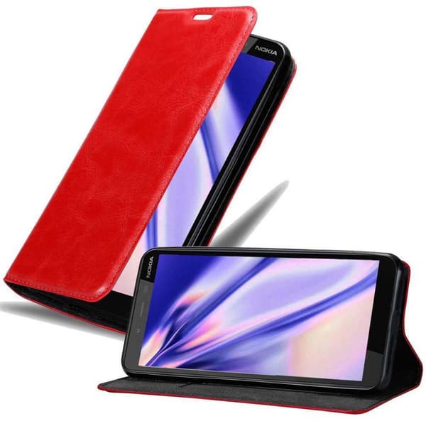 Lommebokdeksel til Nokia 1 PLUS Deksel med magnetisk lukking, stativfunksjon og kortlomme EPRLØDT