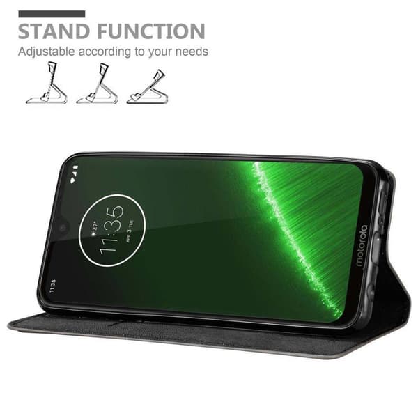 Lommebokdeksel til Motorola MOTO G7 / G7 PLUS Deksel med magnetisk lukking, stativfunksjon og kortlomme