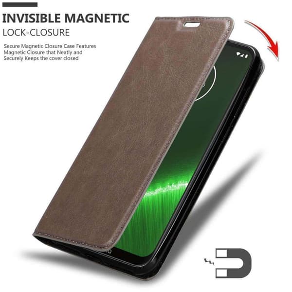 Lommebokdeksel til Motorola MOTO G7 / G7 PLUS Deksel med magnetisk lukking, stativfunksjon og kortlomme