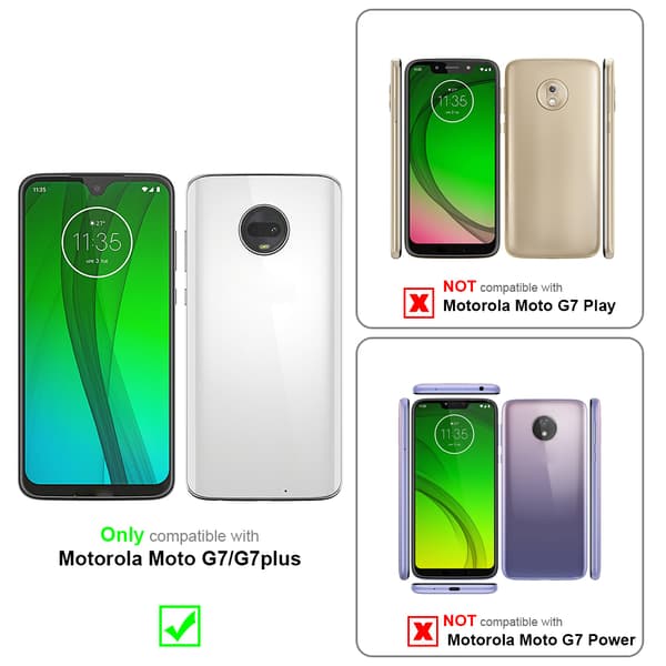 Lommebokdeksel til Motorola MOTO G7 / G7 PLUS Deksel med magnetisk lukking, stativfunksjon og kortlomme