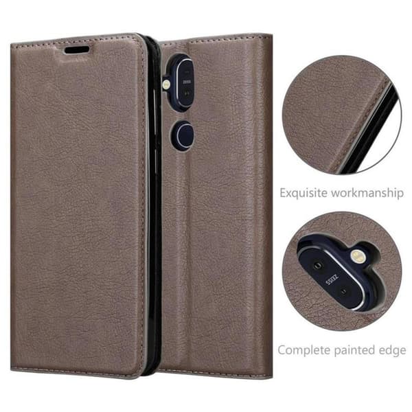 Nokia 8.1 Fodral Skal Plånboksfodral Case med magnetisk stängning, ståfunktion och kortficka