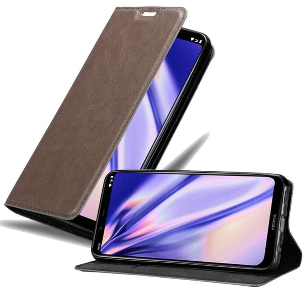 Nokia 8.1 Fodral Skal Plånboksfodral Case med magnetisk stängning, ståfunktion och kortficka