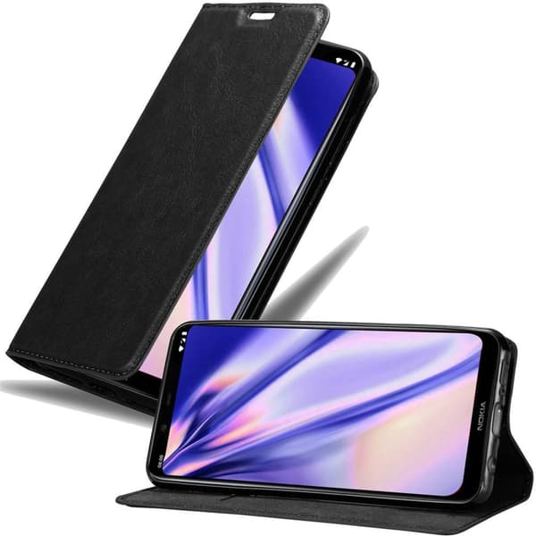 Lommebokdeksel til Nokia 8.1 Deksel med magnetisk lukking, stativfunksjon og kortlomme