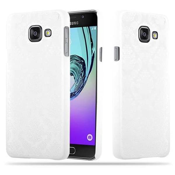 Samsung Galaxy A3 2016 Fodral Mobilskydd Skal i blommig Paisley Henna-design mot repor och stötar VIT