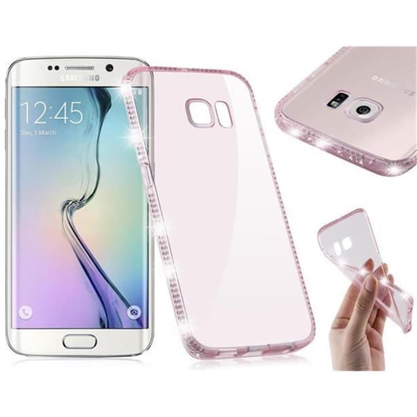 Samsung Galaxy S6 EDGE Cover Etui Case () TRANSPARENT PINK