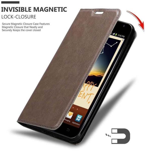 Samsung Galaxy NOTE 1 Suojakotelo Suojakuori Lompakkokotelo Matkapuhelinkotelo jossa magneettisuljenta, jalusta-toiminto ja korttitasku