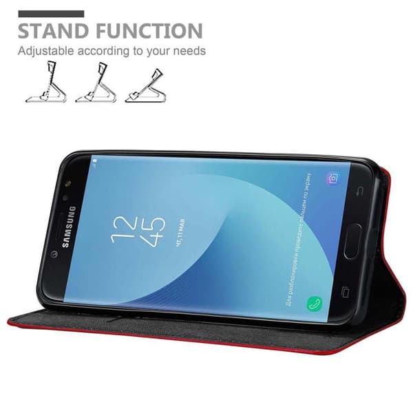 Lommebokdeksel til Samsung Galaxy J7 2018 Deksel med magnetisk lukking, stativfunksjon og kortlomme