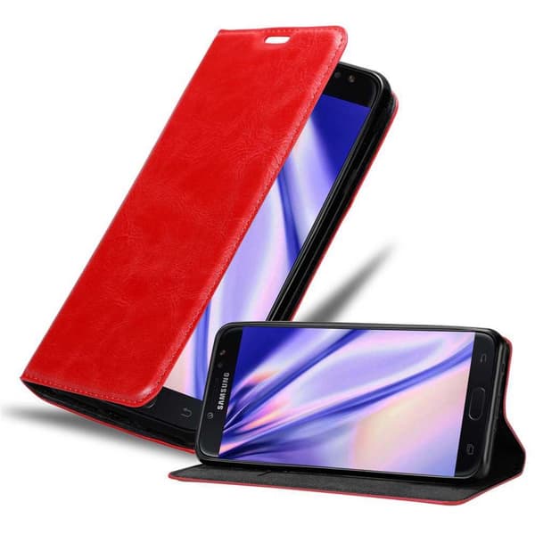 Lommebokdeksel til Samsung Galaxy J7 2018 Deksel med magnetisk lukking, stativfunksjon og kortlomme