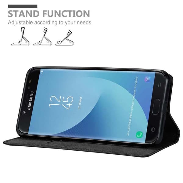 Lommebokdeksel til Samsung Galaxy J7 2018 Deksel med magnetisk lukking, stativfunksjon og kortlomme