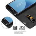 Miniatyrbilde 5 av 9: Lommebokdeksel til Samsung Galaxy J7 2018 Deksel med magnetisk lukking, stativfunksjon og kortlomme