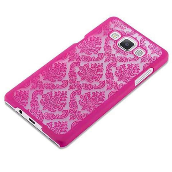 Deksel for Samsung Galaxy A5 2015 Hardt Case Beskyttelsesdeksel i Flowers Paisley Henna-design mot riper og slag