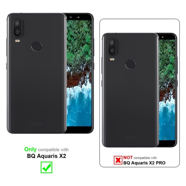 BQ Aquaris X2 Fodral Skal Plånboksfodral Case med magnetisk stängning, ståfunktion och kortficka