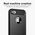 Pikkukuva 2 / 7: Apple iPhone 7 / 7S / 8 Suojakuori Suojakotelo joustavasta TPU-silikonista ruostumattoman teräksen ja hiilikuidun näköisenä