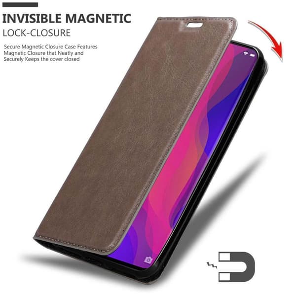 Oppo FIND X Fodral Skal Plånboksfodral Case med magnetisk stängning, ståfunktion och kortficka