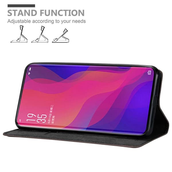 Oppo FIND X Fodral Skal Plånboksfodral Case med magnetisk stängning, ståfunktion och kortficka