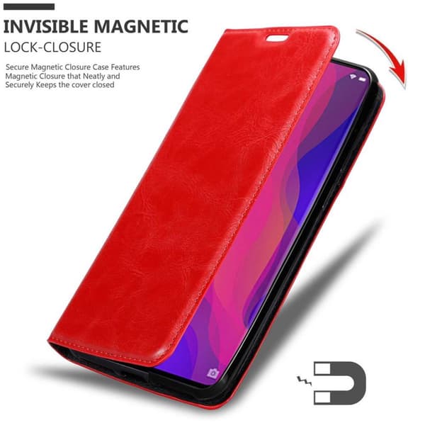 Oppo FIND X Fodral Skal Plånboksfodral Case med magnetisk stängning, ståfunktion och kortficka
