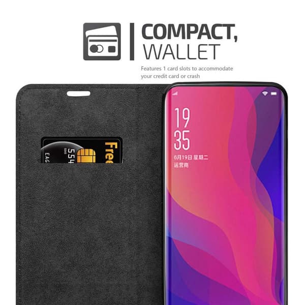Oppo FIND X Fodral Skal Plånboksfodral Case med magnetisk stängning, ståfunktion och kortficka