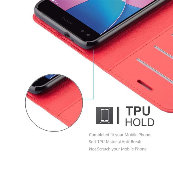 Deksel til Huawei Enjoy 7 Lommebokdeksel med magnetisk lukking, stativfunksjon og kortlomme