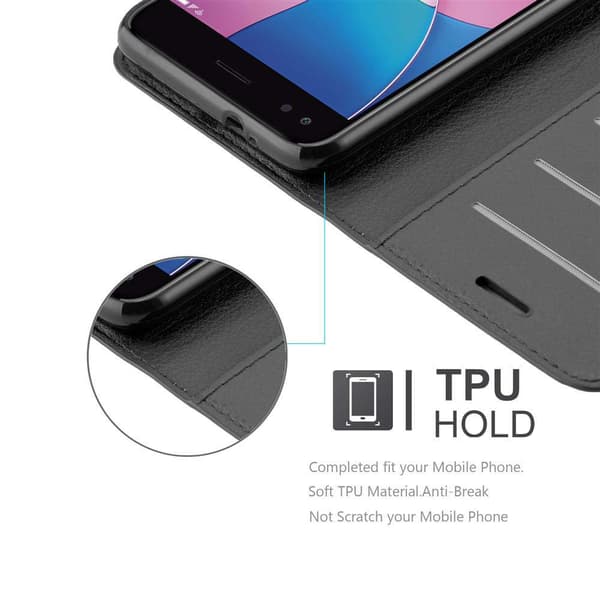 Deksel til Huawei Enjoy 7 Lommebokdeksel med magnetisk lukking, stativfunksjon og kortlomme
