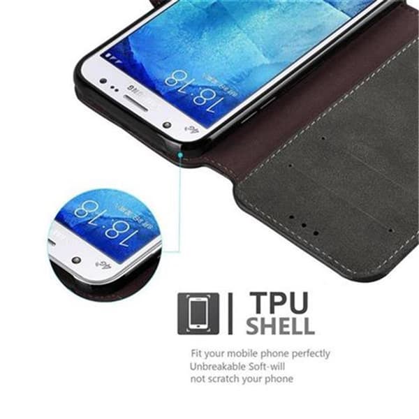 Samsung Galaxy J5 2015 Skal Plånboksfodral Fodral Case med ståfunktion och kortficka i retrodesign