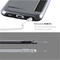 Miniatyrbild 6 av 7: Samsung Galaxy S6 Skal Fodral Outdoor Hybrid Hard Case Skyddsomslag med kortficka i kraftig design för utomhusbruk