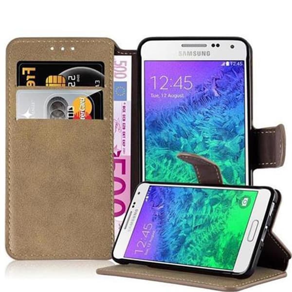 Samsung Galaxy ALPHA Pungetui Cover Case () MAT SANDBRUN