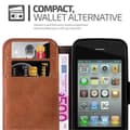 Miniatyrbilde 4 av 5: Lommebokdeksel til iPhone 4 / 4S Beskyttelsesetui med stativfunksjon og kortspor i retrodesign