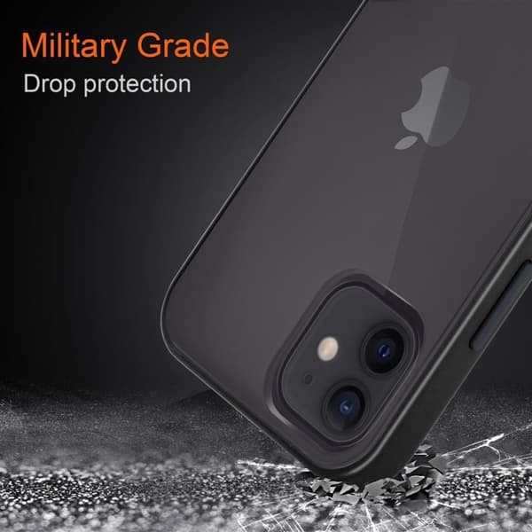 Skal /Mobilskall för iPhone 12 PRO MAX Fodral Mobilskydd med TPU-silikon på insidan och matt plast på baksidan