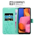 Miniatyrbilde 6 av 11: Deksel til Samsung Galaxy A21 Lommebokdeksel i blomster design med magnetisk lukking, stativfunksjon og kortplasser