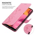 Miniatyrbilde 10 av 11: Deksel til Samsung Galaxy A21 Lommebokdeksel i blomster design med magnetisk lukking, stativfunksjon og kortplasser