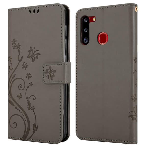 Samsung Galaxy A21 Pungetui Cover Blomster ()