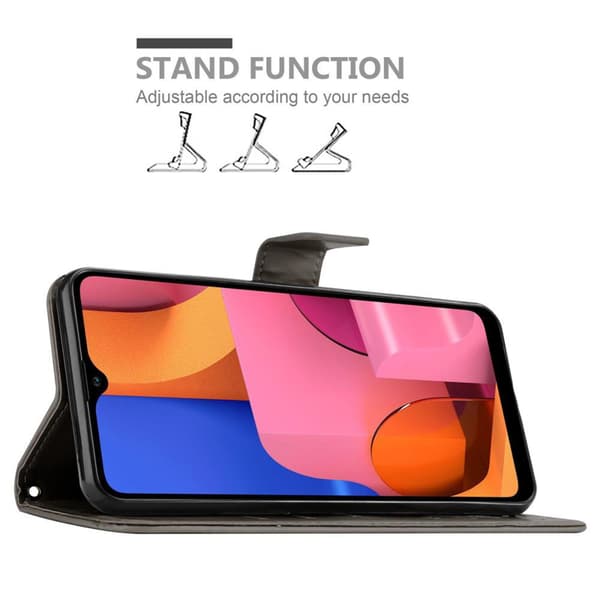 Samsung Galaxy A21 Suojakotelo Suojakuori Lompakkokotelo Matkapuhelinkotelo Kukat jossa on magneettisuljenta, jalusta-toiminto ja korttipaikat