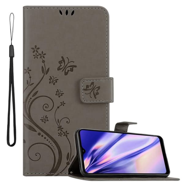 Samsung Galaxy A21 Suojakotelo Suojakuori Lompakkokotelo Matkapuhelinkotelo Kukat jossa on magneettisuljenta, jalusta-toiminto ja korttipaikat