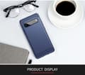 Miniatyrbild 7 av 7: Samsung Galaxy S10 5G Skal Fodral av flexibelt TPU-silikon i rostfritt stål-kolfiber-look Skyddsfodral