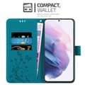 Pikkukuva 3 / 8: Samsung Galaxy S21 PLUS Suojakotelo Suojakuori Lompakkokotelo Matkapuhelinkotelo Kukat jossa on magneettisuljenta, jalusta-toiminto ja korttipaikat