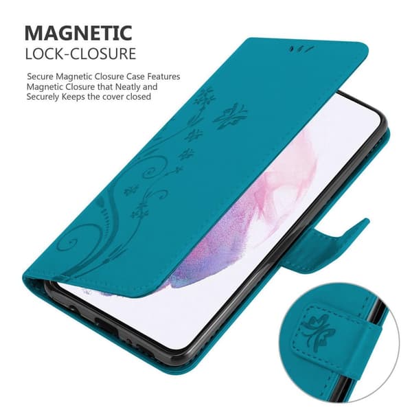 Samsung Galaxy S21 PLUS Suojakotelo Suojakuori Lompakkokotelo Matkapuhelinkotelo Kukat jossa on magneettisuljenta, jalusta-toiminto ja korttipaikat
