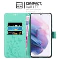 Pikkukuva 3 / 8: Samsung Galaxy S21 PLUS Suojakotelo Suojakuori Lompakkokotelo Matkapuhelinkotelo Kukat jossa on magneettisuljenta, jalusta-toiminto ja korttipaikat