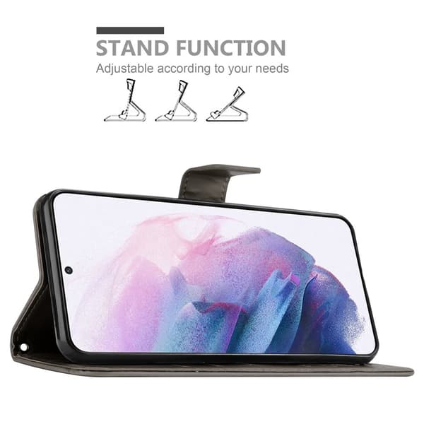 Samsung Galaxy S21 PLUS Suojakotelo Suojakuori Lompakkokotelo Matkapuhelinkotelo Kukat jossa on magneettisuljenta, jalusta-toiminto ja korttipaikat