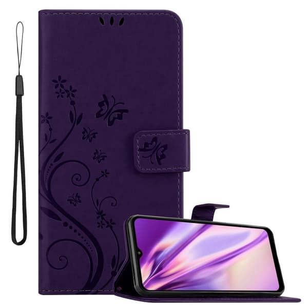 Samsung Galaxy A32 5G Pungetui Cover Case () BLOMSTER LILLA