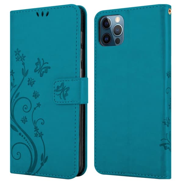 iPhone 12 PRO MAX Pungetui Cover Blomster ()
