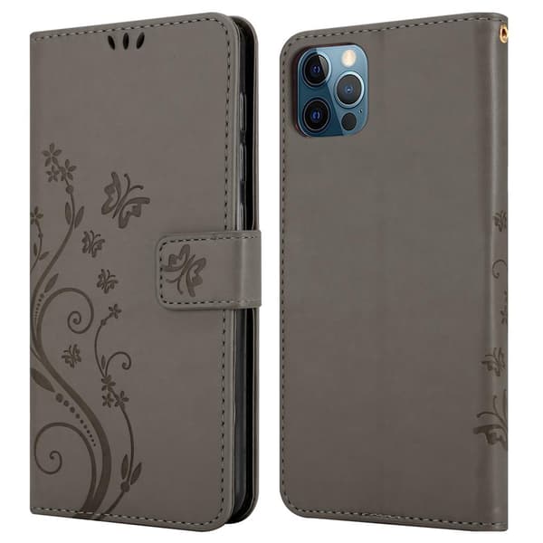iPhone 12 PRO MAX Pungetui Cover Blomster ()