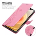 Pikkukuva 5 / 8: Apple iPhone 12 MINI Suojakotelo Suojakuori Lompakkokotelo Matkapuhelinkotelo Kukat jossa on magneettisuljenta, jalusta-toiminto ja korttipaikat