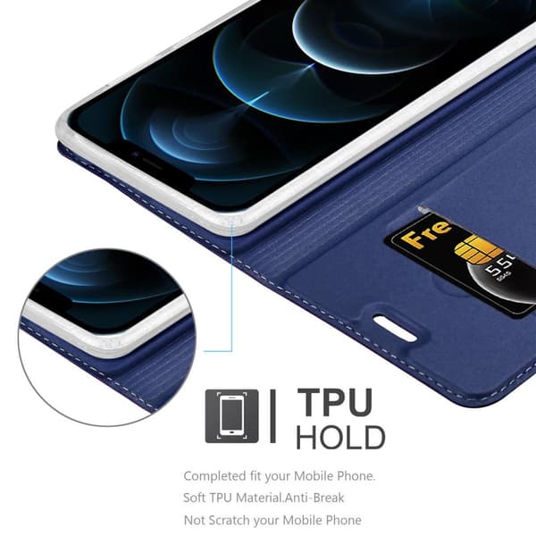 iPhone 12 PRO MAX Skal Fodral med magnetisk stängning, ståfunktion och kortficka Mobilskydd