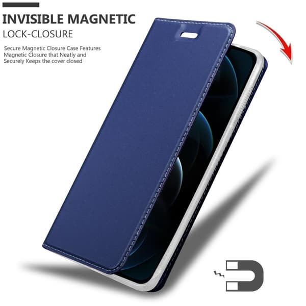 iPhone 12 PRO MAX Skal Fodral med magnetisk stängning, ståfunktion och kortficka Mobilskydd
