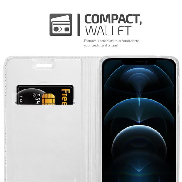 iPhone 12 PRO MAX Skal Fodral med magnetisk stängning, ståfunktion och kortficka Mobilskydd